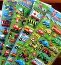 Autocollants 3D moyens de transport 1