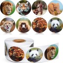 Autocollants animaux 500 pcs 3