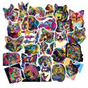 Autocollants animaux colorés 50 pièces 1