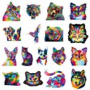 Autocollants animaux colorés 50 pièces 3