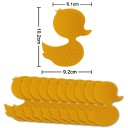 Autocollants antidérapants pour baignoire en forme de canard, ensemble de 10 pièces, 6,1 x 10,2 x 9,2 cm, jaunes, sécurité dans la douche et la salle de bain 3