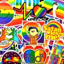 Autocollants arc-en-ciel 50/100 pcs 2