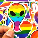 Autocollants arc-en-ciel 50/100 pcs 5