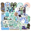 Autocollants bleus 50 pcs E208 1