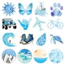 Autocollants bleus 50 pcs E254 2