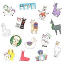 Autocollants de lamas 50 pcs 3