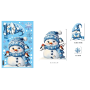 Autocollants de Noël pour fenêtre 20 x 30 cm Décorations bleues avec motifs d'hiver Différentes tailles de flocons de neige Autocollants décoratifs pour verre 2