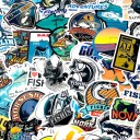 Autocollants de pêche 50 pcs 5