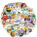Autocollants de voyage 100 pcs E202 1