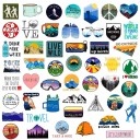 Autocollants de voyage 50 pcs E100 2