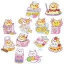 Autocollants diamant DIY sur le thème des chats et des bonbons. Autocollants créatifs mignons pour les enfants. Créations en mosaïque. Décorations 1