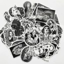 Autocollants en noir et blanc femmes 68 pcs 3
