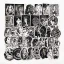 Autocollants en noir et blanc femmes 68 pcs 5