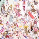 Autocollants femmes 100 pcs 2