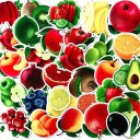 Autocollants fruits 100 pcs 1