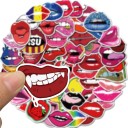 Autocollants lèvres 50 pcs 4