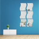 Autocollants miroir pour mur 6 pcs 2