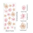 Autocollants muraux fleurs Vinyle mat transparent Décoration murale élégante Application facile Motifs floraux délicats pour l'intérieur 2