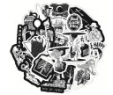 Autocollants noir et blanc 10/30/50 pcs E204 1
