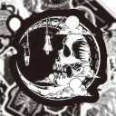 Autocollants noir et blanc 10/30/50 pcs E204 4