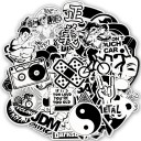 Autocollants noir et blanc 100 pcs E337 1