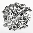 Autocollants noir et blanc 29 pièces 1