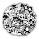 Autocollants noir et blanc 50 pcs 1
