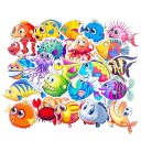 Autocollants poissons 40 pcs 2