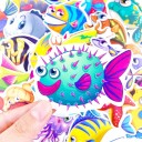 Autocollants poissons 40 pcs 5