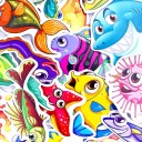Autocollants poissons 40 pcs 6