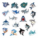 Autocollants requin 50/100 pcs 2