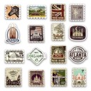 Autocollants rétro de voyage 50 pcs E220 3