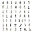 Autocollants rétro femmes 50 pcs E277 2