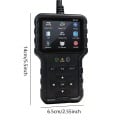 Autodiagnostique OBD2 avec lecteur de codes d'erreur moteur et testeur de batterie 14 x 6,5 cm avec écran couleur noir pour le contrôle des émissions 2