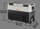 Autóhűtő mini hűtőszekrény fagyasztóval 35 L 652 × 420 × 360 mm hordozható kompresszoros hűtőautóhoz és utazásokhoz 3
