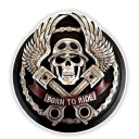 Αυτοκόλλητο αυτοκινήτου κρανίο A1468 1