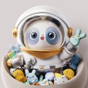 Automat da gioco spaziale per bambini 30 x 26 x 19 cm 3 orsetti astronauti 35 figure di peluche pianeti capsule monete effetti luminosi 6