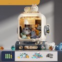 Automat per bambini rosa per giocattoli con luce e suono 10 figure di peluche 10 capsule con sorpresa 12 monete da gioco alimentato a batteria 6