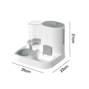 Automatic Water Dispenser and Feeder for Cats 25 x 23 x 21 cm Gravity System with Filter 800 ml Water and 1600 ml Food Bowl 2-in-1 6