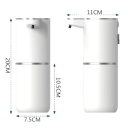Automatický dávkovač penového mydla 380ml USB dobíjací Bezdotykový senzorový dávkovač IPX5 Nastaviteľný dávkovač čistiacich prostriedkov 5