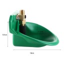 Automatický dávkovač pití pro ovce a kozy s pístovým ventilem 8,5 x 18 cm odolný plast zelená miska pro hospodářský chov 2