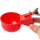 Automatický dávkovač vody s ventilem pro drobnou drůbež 2 ks 6,5 x 2,7 x 4 cm plastová miska červená pro kuřata a slepice 2