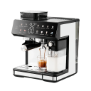 Automatický kávovar zrnkový 1350 W S mlýnkem a napěňovačem mléka Nádržka 2,7 l a tlak 20 barů Dvojitý bojler Černá barva Na espresso i latte 1