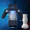 Automatický pánský masturbátor ve tvaru robota s mobilním držákem, teleskopickým pohybem a realistickou vložkou, diskrétní balení 3
