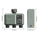 Automatický zavlažovací časovač 3 zóny 13 x 12,6 cm Wi-Fi a Tuya Smart Life Alexa i Google Assistant zelený na zahradní zavlažování 2