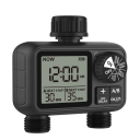 Automatický zavlažovací časovač s LCD displejem a dešťovým senzorem IPX5, 2 výtoky, zahradní zavlažování, 11,3 x 11,3 x 6,1 cm 1