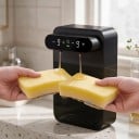 Automatikus gél szappanadagoló 2 x 400 ml mérete 150 x 220 x 95 mm, két kiömlővel és érintésmentes érzékelővel fekete színben 5