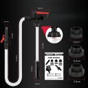 Automatikus üzemanyag-szivattyú automatikus leállítással akkumulátoros benzinhez és dízelhez 3,2 gallon percenként 3 adapterrel piros-fekete 5