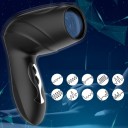 Automatische masturbator voor heren met zuigkracht en vibraties in de vorm van een föhn 16x12x6,5 cm discrete verpakking 3