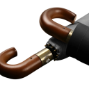 Automatische opvouwbare paraplu 104 cm Houten handvat Compacte reisparaplu voor in een handtas Winddichte paraplu Bescherming tegen regen en zon 3